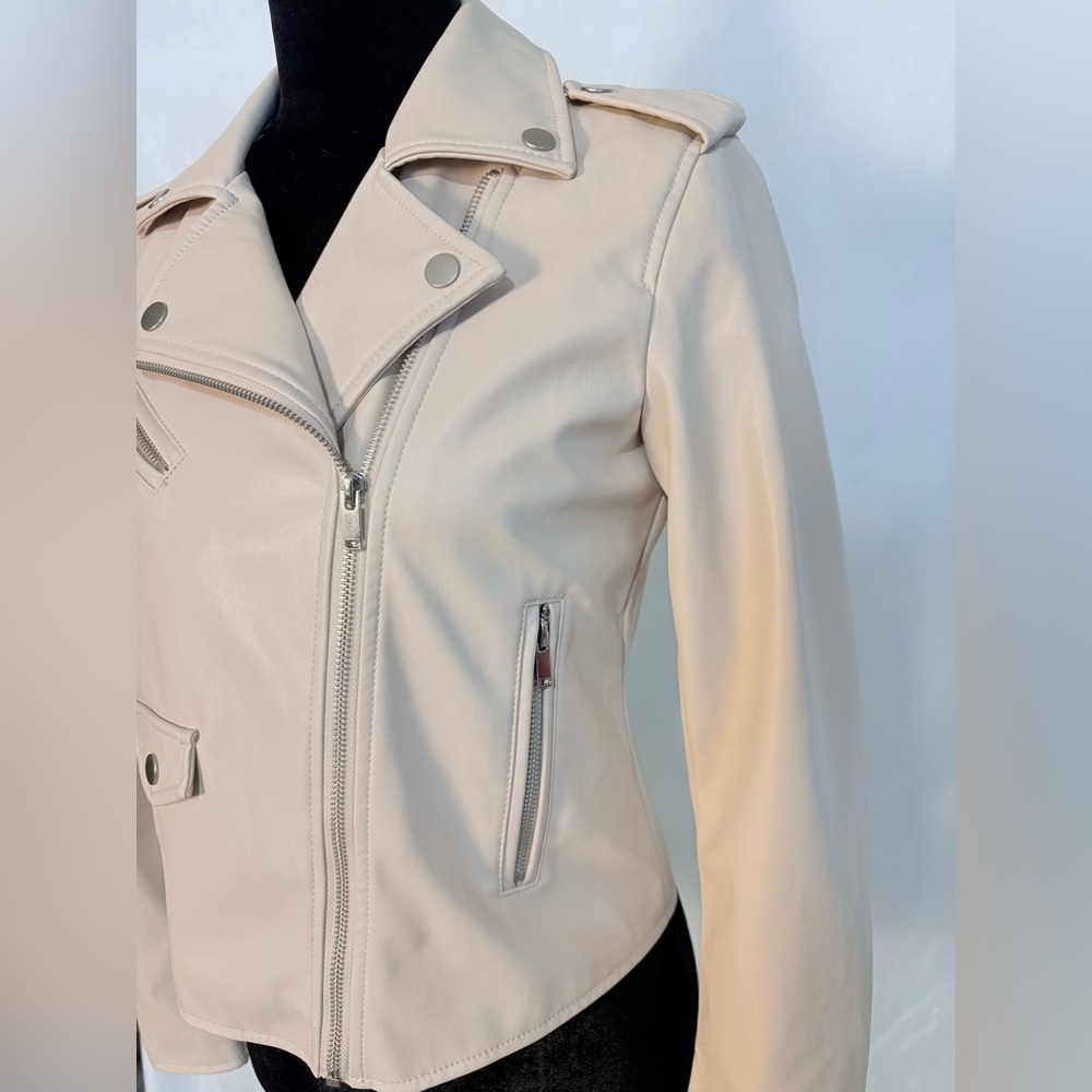 Nine West Faux Leather Moto Jacket - Picture 2 of 12